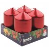 30661 adventni svice valec bordo lak 40 x 80 mm 4 ks v sade
