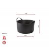 43620 flexi vedro kybl z pruzneho plastu objem 14 l barva cerna