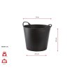 pruzne vedro flexi nadoba z pruzneho plastu 26 l rozmery