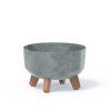 kvetinac gracia low beton effect 23 5 cm barva seda