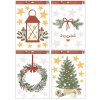 46350 okenni folie barevne vanocni dekorace s glitry 35 x 50 cm