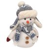 Sněhulák v šedomodré šále na postavení 26 cm