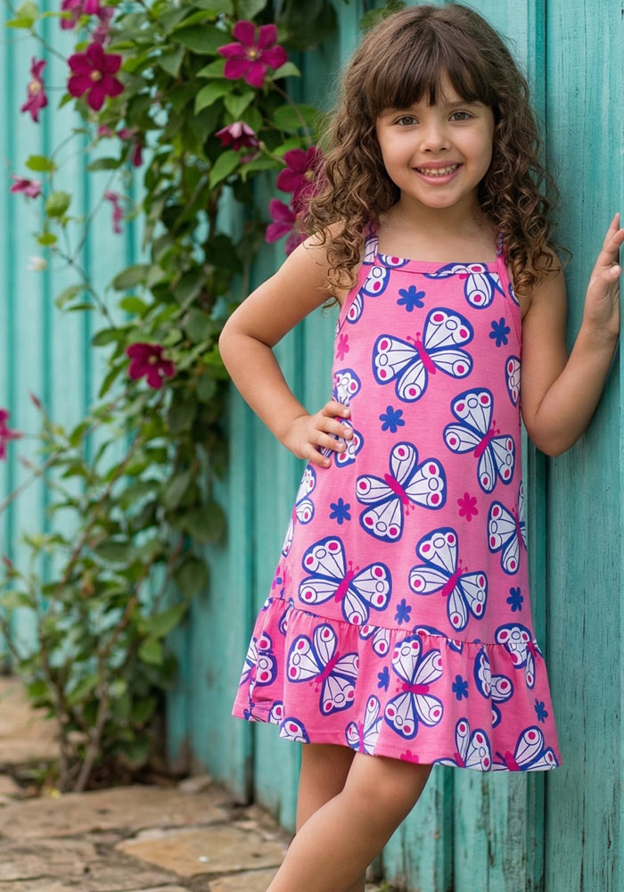 DÍVČÍ ŠATY Z KVALITNÍ BAVLNY - BENITO.CZ