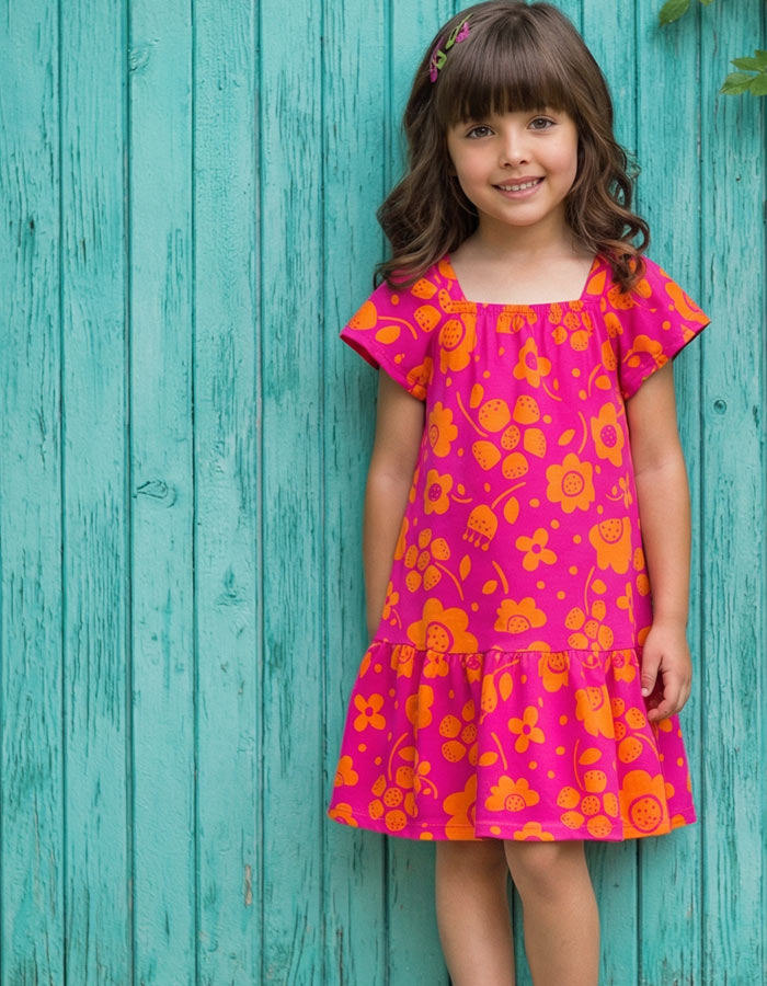 DÍVČÍ ŠATY Z KVALITNÍ BAVLNY - BENITO.CZ