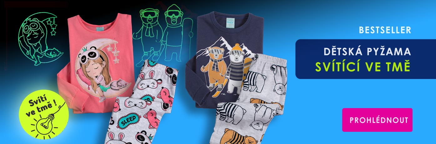 pyžama svítící ve tmě - BENITO.CZ