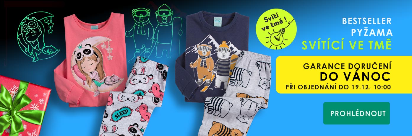 pyžama svítící ve tmě - BENITO.CZ