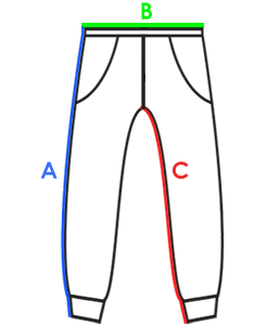Měření dětské kalhoty
