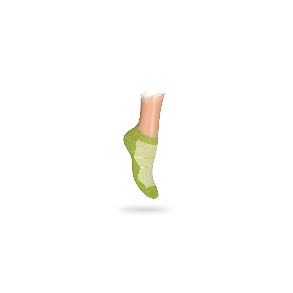 Dětské kotníkové ponožky PROUŽKY zelené