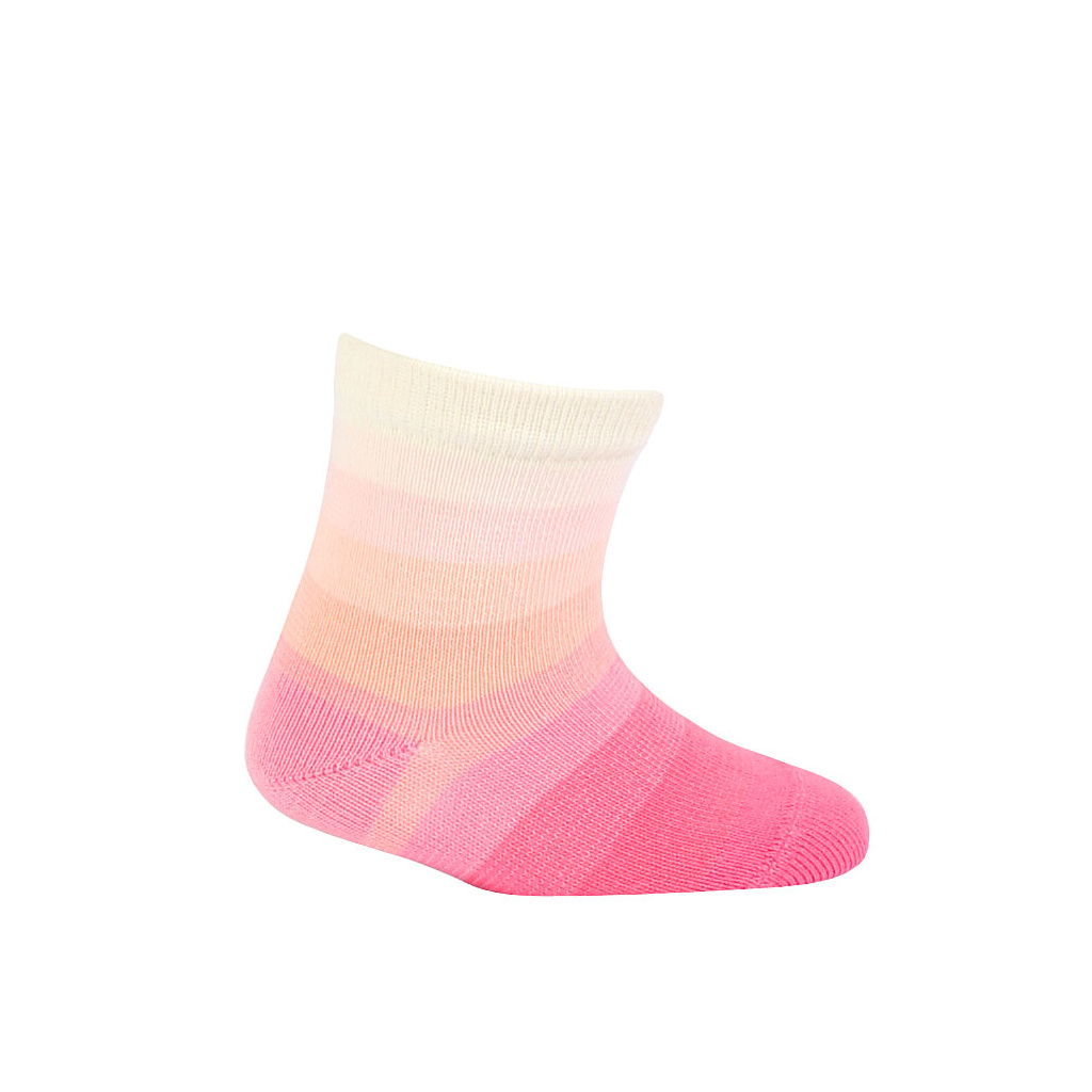 Kojenecké ponožky WOLA PROUŽKY růžové