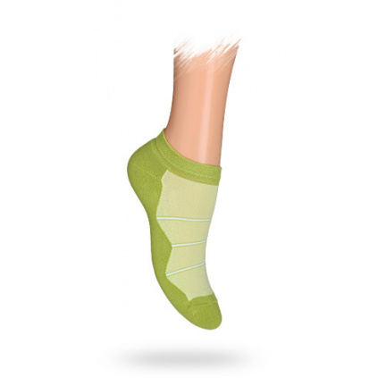 Dětské kotníkové ponožky PROUŽKY zelené