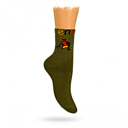 Dětské termo ponožky GATTA vzor ENERGY khaki