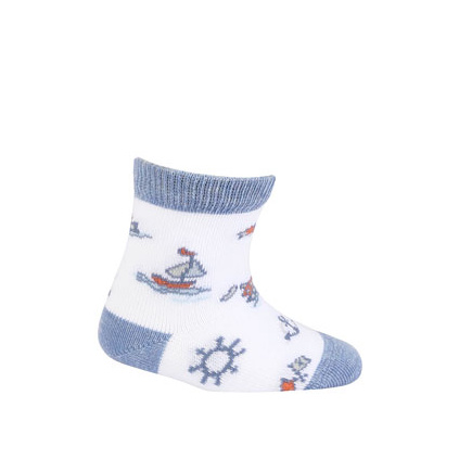 Vzorované kojenecké ponožky GATTA LOĎKY