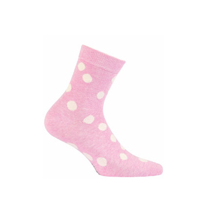 Dívčí ponožky WOLA vzor PUNTÍKY růžové