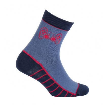 Vzorované chlapecké ponožky GATTA GAME modré