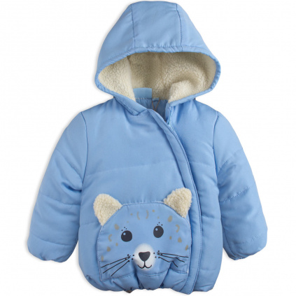 W18 7101 kojenecka zimni bunda kocicka modra