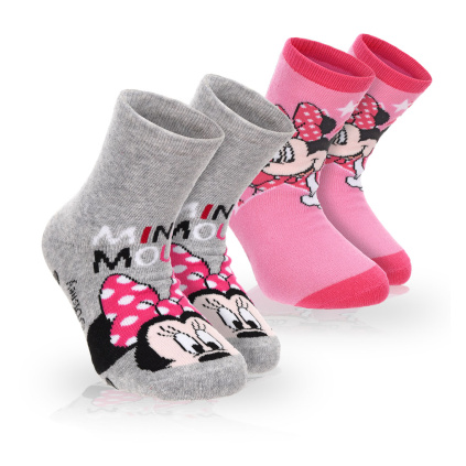 Dívčí termo ponožky DISNEY MINNIE HVĚZDA šedé, balení 2 páry