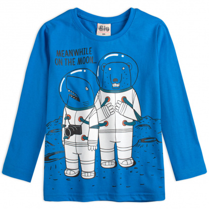 BCX 2210 chlapecke tricko glo story kosmonauti modre