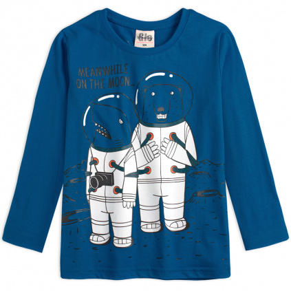 BCX 2210 chlapecke tricko glo story kosmonauti tmave modre