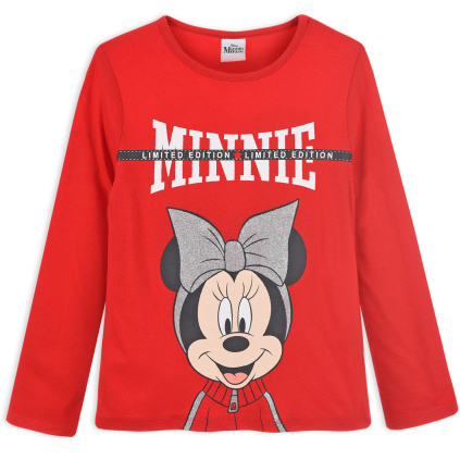 HU1021 RD divci tricko minnie sporty cervene