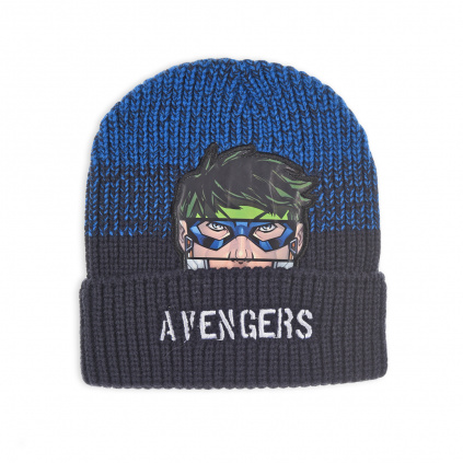 HU4118 zimni cepice avengers head modra