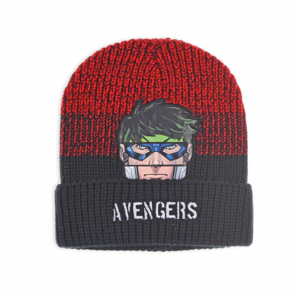 HU4118 zimni cepice avengers head cervena