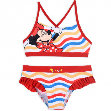 EV1871 RD divci plavky disney minnie bilo cervene dvoudilne