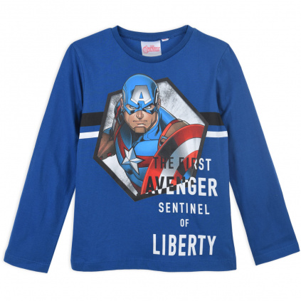 VH1174 bl5 chlapecke tricko avengers captain america modre