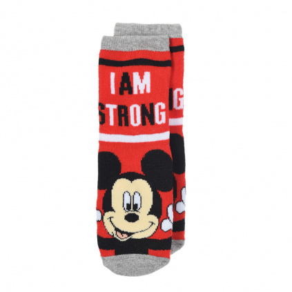 hu0624 re5 chlapecke termo ponozky mickey mouse s abs cervene