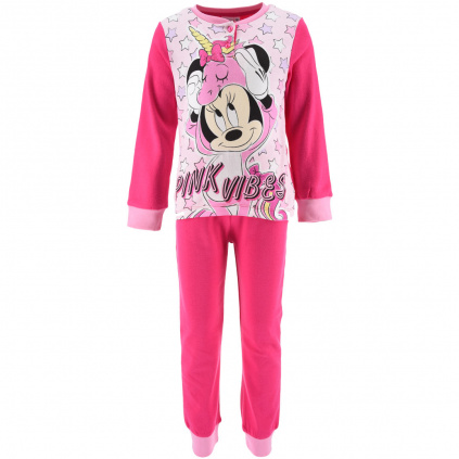 VH2111 PI divci pyzamo minnie jednorozec tmave ruzove