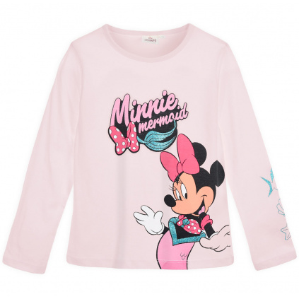 ev1055 pi3 divci tricko minnie mouse z bio bavlny ruzove morska panna