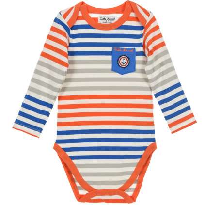 LMRH0042 KOJENECKE BODY LITTLE MARCEL PROUZKY ORANZOVE