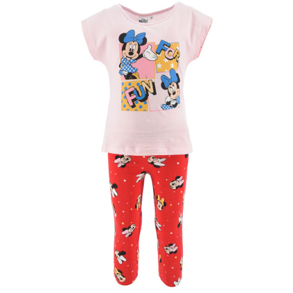 EV2016 PI divci letni pyzamo minnie cervene legginy