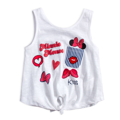 SE1016 tricko minnie bez rukavu bile