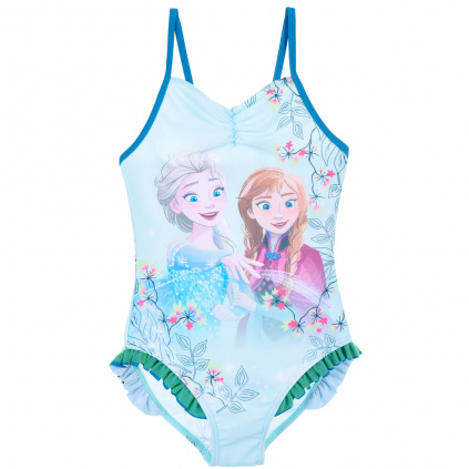 we1877 l3 divci jednodilne plavky frozen anna a elsa svetle modre