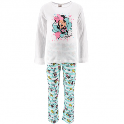 ev2014 bio divci pyzamo minnie bio bavlna bile