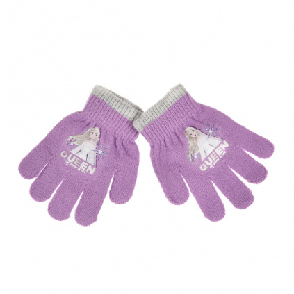 HW4015 divci rukavice ledove kralovstvi fialove