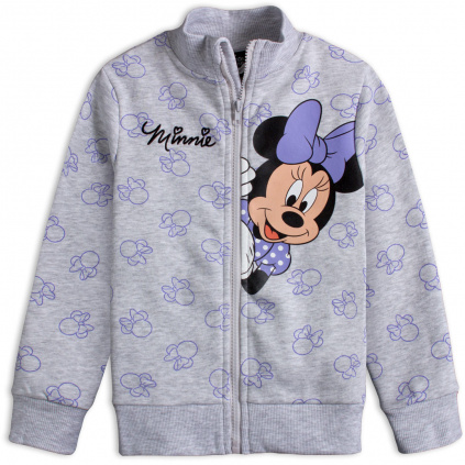 EMA divci mikina minnie na zip seda