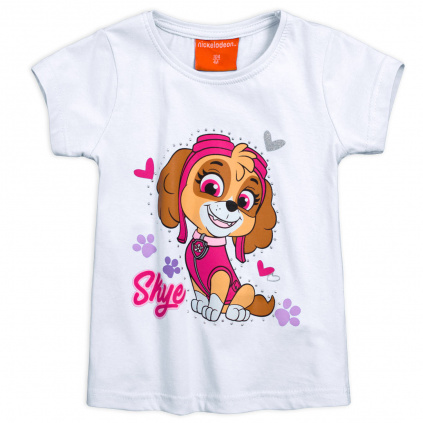 ema divci tricko paw patrol skye s kaminky bile