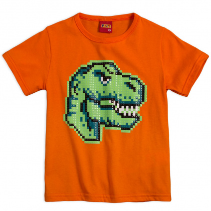 kyf chlapecke tricko disnosaur minecraft oranzove