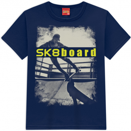 112691 6826 chlapecke tricko skategoard modre