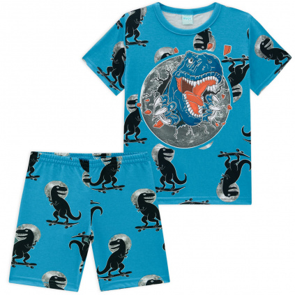 112740 chlapecke letni pyzamo dinosautrus modre