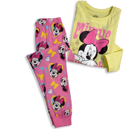 ema detske divci pyzamo minnie zluto ruzove