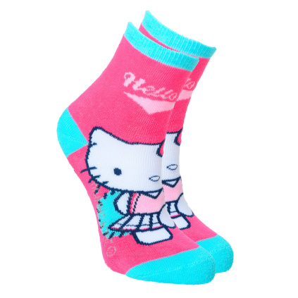 xh0686 divci termo ponozky hello kitty tmave ruzove