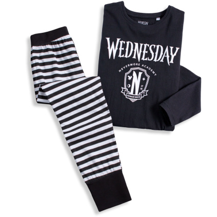 ema divci pyzamo wednesday cerne