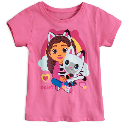 ema divci tricko gabbys dollhouse ruzove