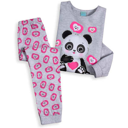 divci pyzamo panda svitici ve tme sede