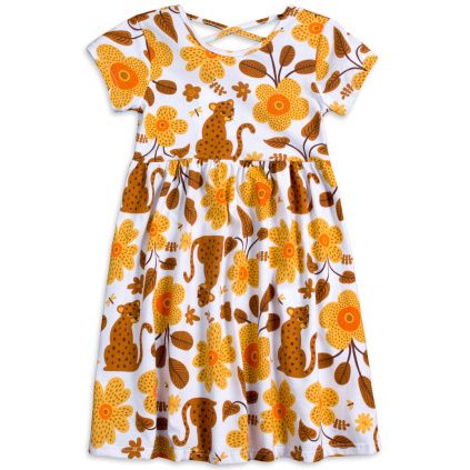 KY DIVCI LETNI BAVLNENE SATY LEOPARD BILE