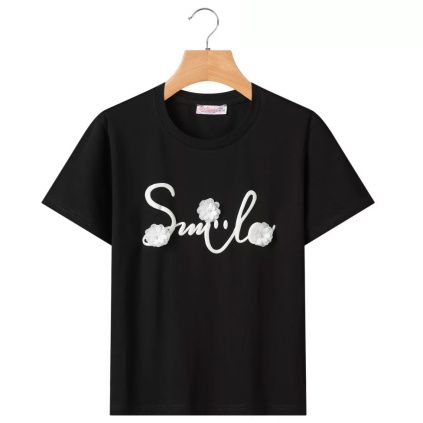 GPO 6632 divci tricko smile cerne