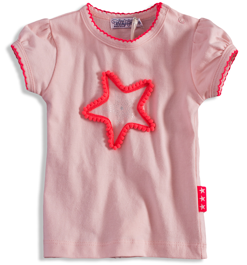 Dívčí tričko s krátkými rukávy Dirkje PINKY STAR světle růžové