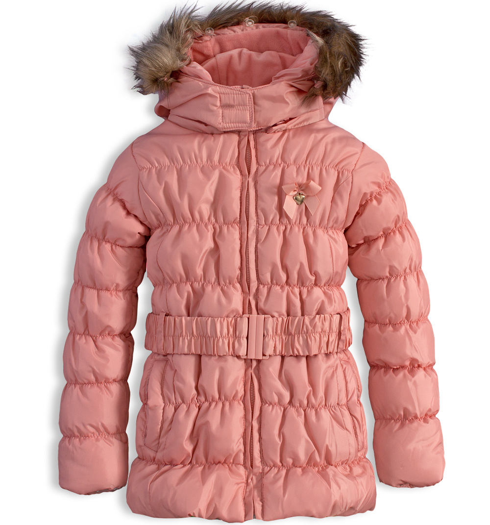 Dívčí zimní bunda KNOT SO BAD HEART růžová Velikost: 92